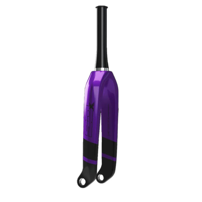 SD Expert Carbon BMX Fork V2-20&quot;x1 1/8&quot;-10mm-Black/Purple - 2