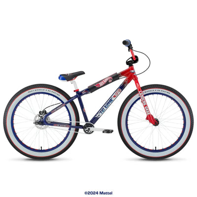 SE Bikes Hot Wheels Fat Ripper 26" BMX Freestyle Bike-Blazin' Blue