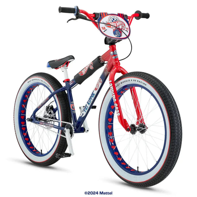 SE Bikes Hot Wheels Fat Ripper 26&quot; BMX Freestyle Bike-Blazin&#39; Blue - 2