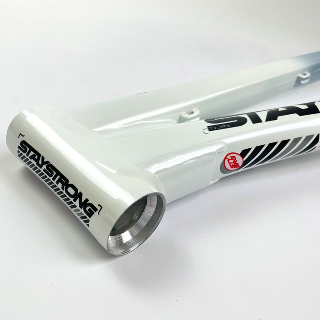 Stay Strong For Life V5 V-Brake Alloy BMX Race Frame-White/Black - 2