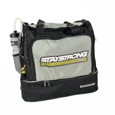 Stay Strong Race DVSN Chevron Helmet Bag Kit-Black/Grey