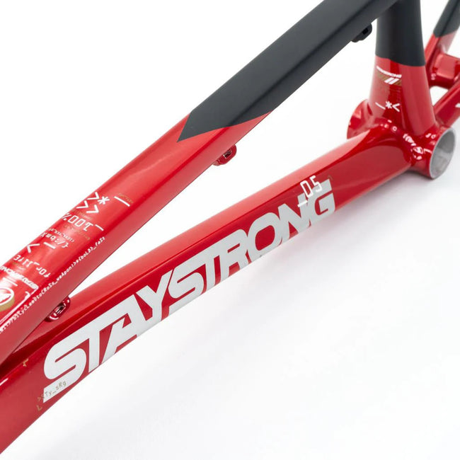Stay Strong For Life V5 Disc Alloy BMX Race Frame-Red/Black - 2
