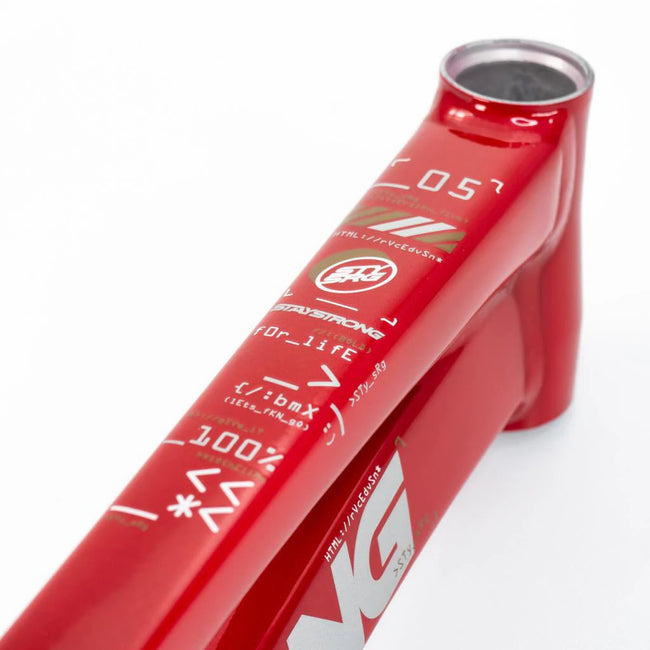 Stay Strong For Life V5 Disc Alloy BMX Race Frame-Red/Black - 3