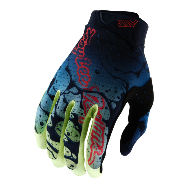 Troy Lee Designs Air BMX Race Gloves-Drip Glo Yellow/Dark Navy - 1