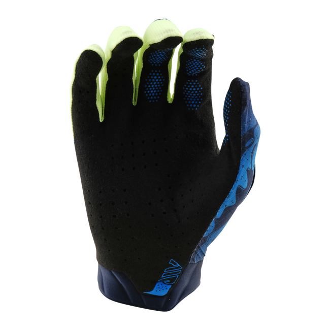 Troy Lee Designs Air BMX Race Gloves-Drip Glo Yellow/Dark Navy - 2
