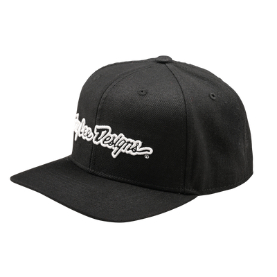 Troy Lee Designs Curved Bill Snapback Hat-OSFM-Signature Black