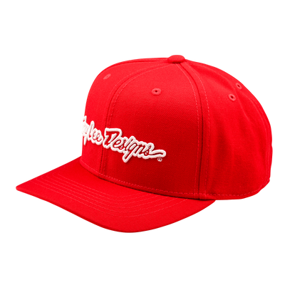 Troy Lee Designs Curved Bill Snapback Hat-OSFM-Signature Team Red