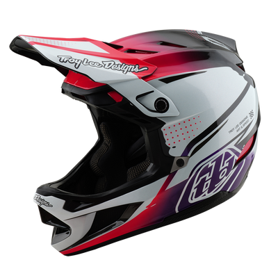 Troy Lee Designs D4 Carbon MIPS BMX Race Helmet-Drip White