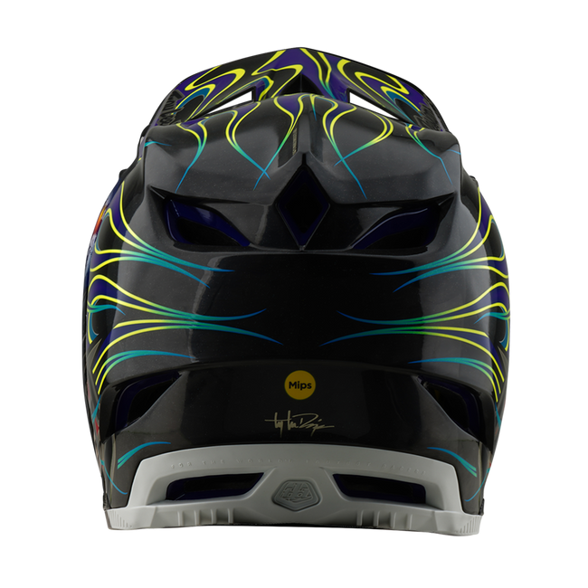 Troy Lee Designs D4 Carbon MIPS BMX Race Helmet-Torched Black/Purple - 4