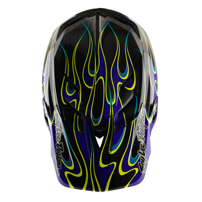 Troy Lee Designs D4 Carbon MIPS BMX Race Helmet-Torched Black/Purple - 8