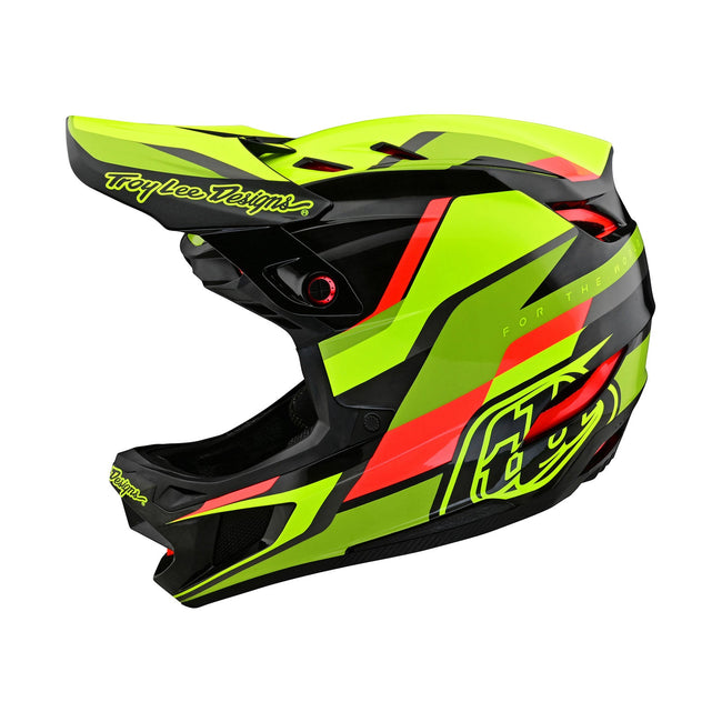 Troy Lee Designs D4 Carbon MIPS BMX Race Helmet-Omega Black/Yellow - 2