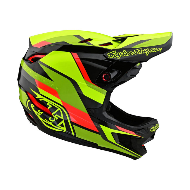 Troy Lee Designs D4 Carbon MIPS BMX Race Helmet-Omega Black/Yellow - 6