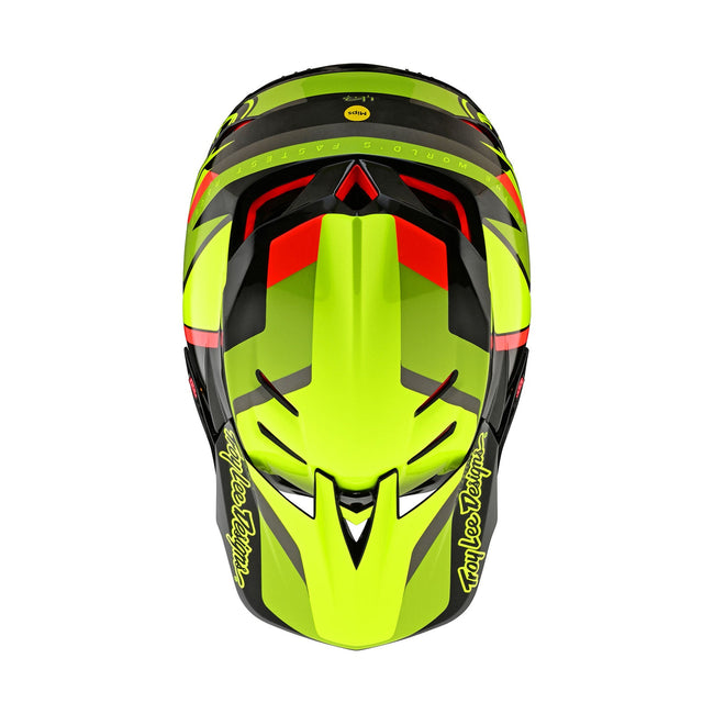 Troy Lee Designs D4 Carbon MIPS BMX Race Helmet-Omega Black/Yellow - 8