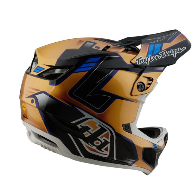 Troy Lee Designs D4 Composite BMX Race Helmet-Royalty Black/Gold - 5
