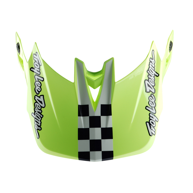 Troy Lee Designs D4 Polyacrylite MIPS BMX Race Helmet-Fifty-50 Navy/Glo Yellow - 9