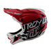 Troy Lee Designs D4 Polyacrylite MIPS BMX Race Helmet-Fifty-50 White/Red - 2