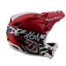 Troy Lee Designs D4 Polyacrylite MIPS BMX Race Helmet-Fifty-50 White/Red - 5