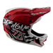 Troy Lee Designs D4 Polyacrylite MIPS BMX Race Helmet-Fifty-50 White/Red - 6