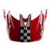 Troy Lee Designs D4 Polyacrylite MIPS BMX Race Helmet-Fifty-50 White/Red - 9