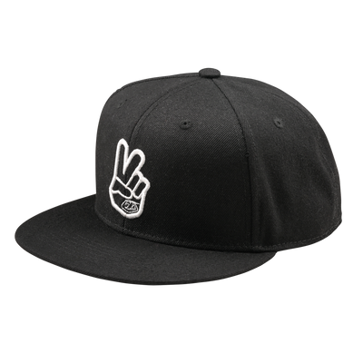 Troy Lee Designs Flat Bill Snapback Hat-OSFM-Peace Black