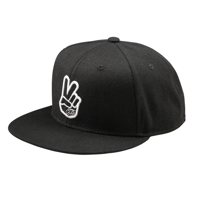 Troy Lee Designs Flat Bill Snapback Hat-OSFM-Peace Black - 1