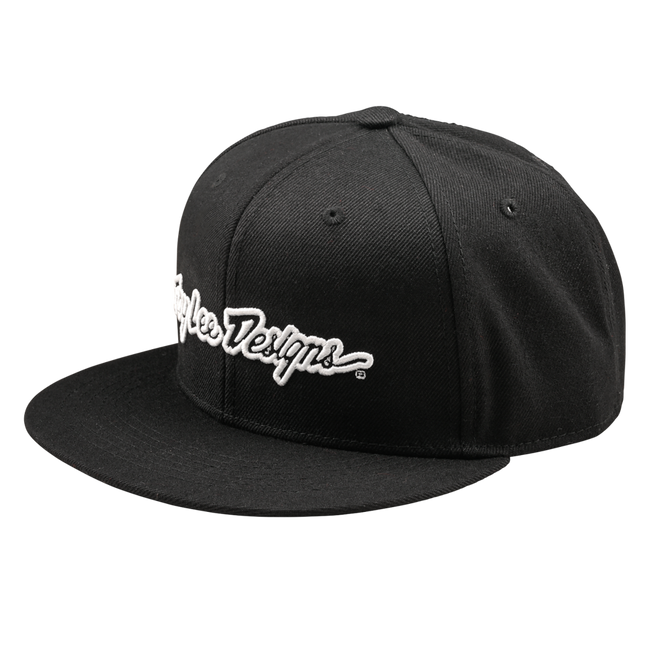 Troy Lee Designs Flat Bill Snapback Hat-OSFM-Signature Black - 1