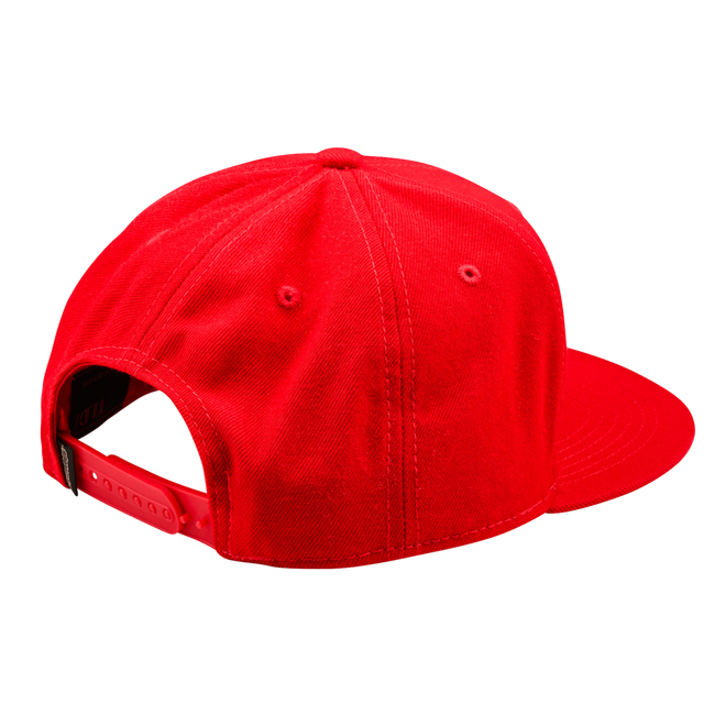 Troy Lee Designs Flat Bill Snapback Hat-OSFM-Signature Team Red - 2