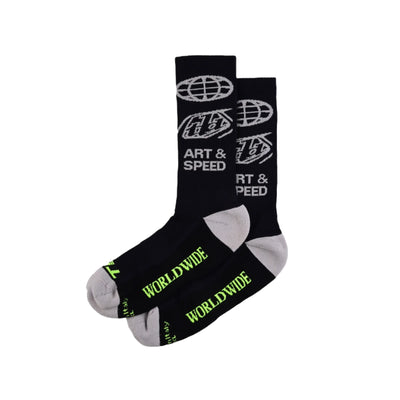 Troy Lee Designs Performance Crew Socks-Worldwide Black