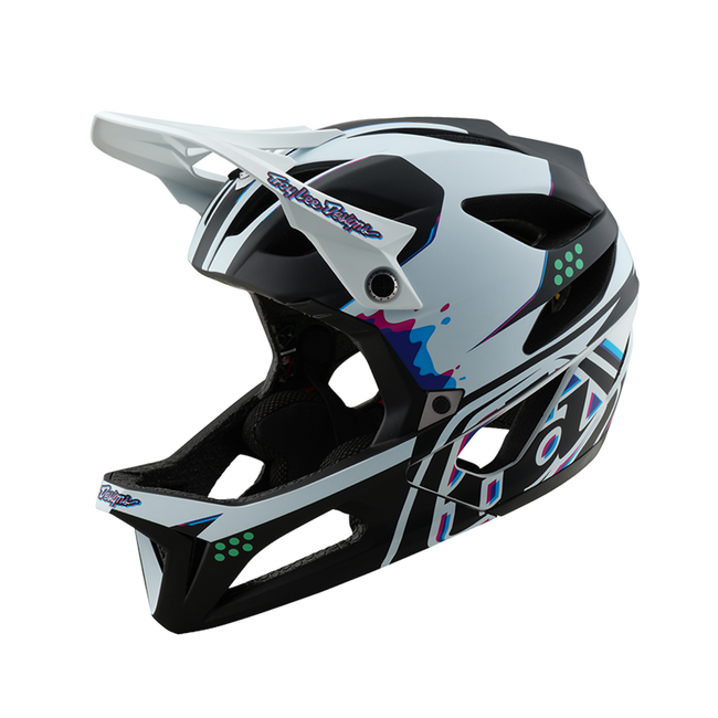 Troy Lee Designs Stage MIPS BMX Race Helmet-Trooper White - 1