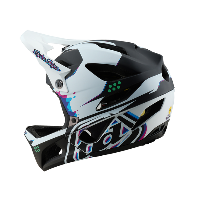 Troy Lee Designs Stage MIPS BMX Race Helmet-Trooper White - 3