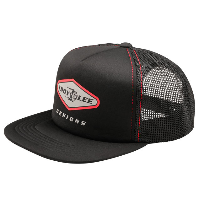 Troy Lee Designs Trucker Snapback Hat-OSFM-Carb Black - 1