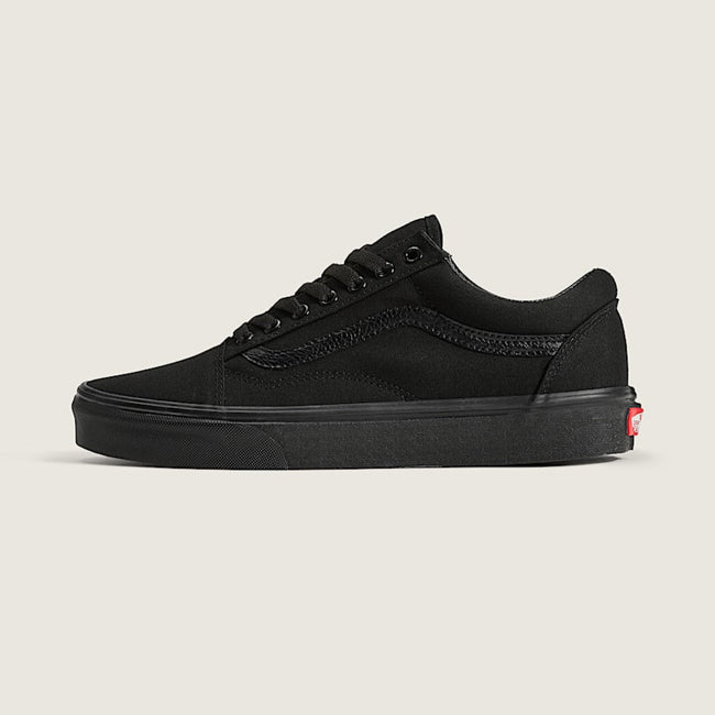 Vans Old Skool Canvas Shoes-Black/Black - 1