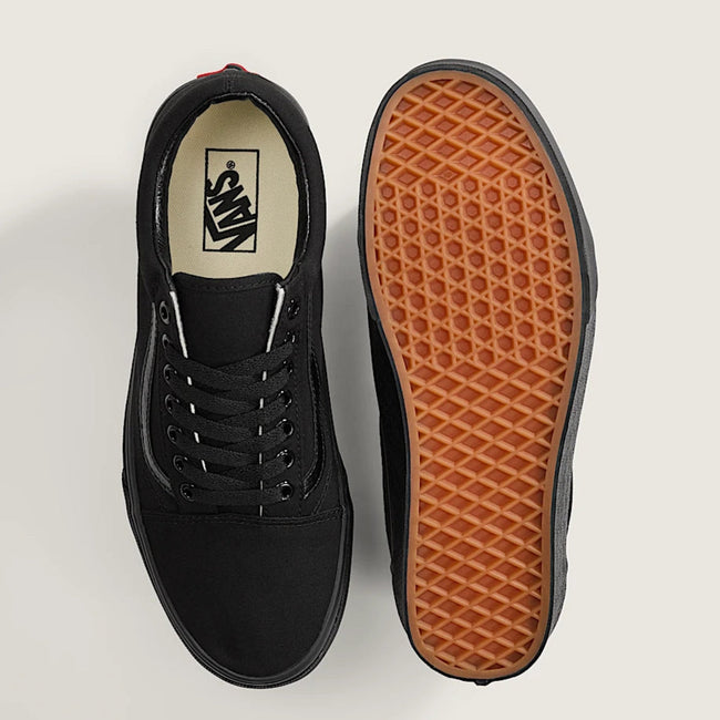 Vans Old Skool Canvas Shoes-Black/Black - 2