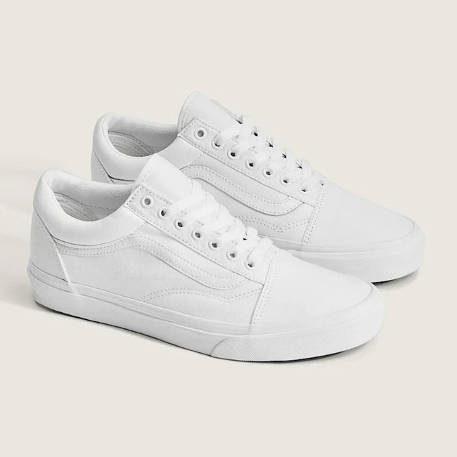 Vans Old Skool Canvas Shoes-True White - 1