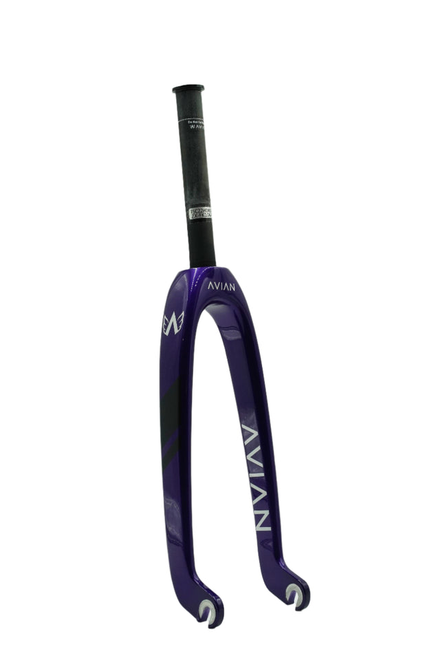 Avian Versus Youth Carbon BMX Fork-20&quot;x1&quot;-Semi Gloss Purple Evo - 1