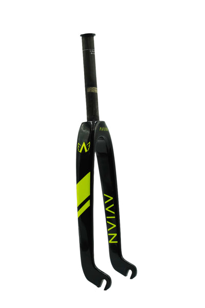 Avian Versus Youth Carbon BMX Fork-20"x1"-Neon Yellow Evo
