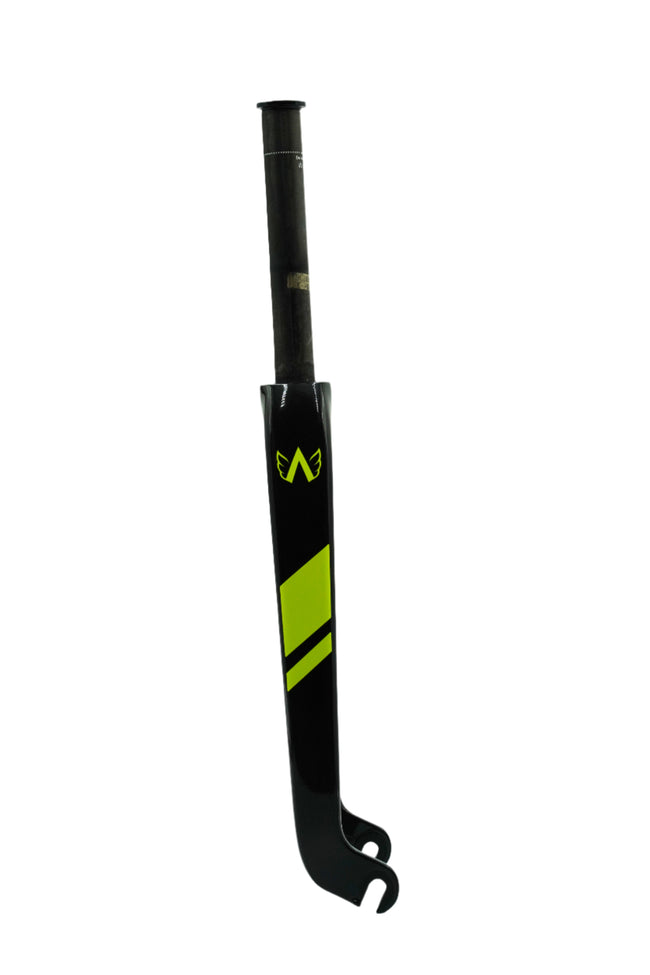 Avian Versus Youth Carbon BMX Fork-20&quot;x1&quot;-Neon Yellow Evo - 2
