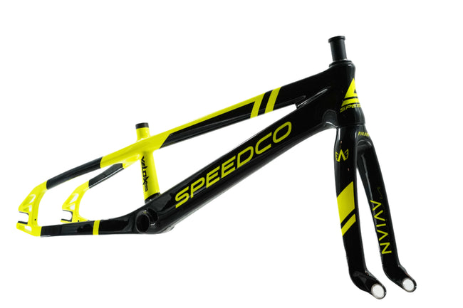 Speedco Velox Evo Carbon BMX Race Frame-Neon Yellow - 3