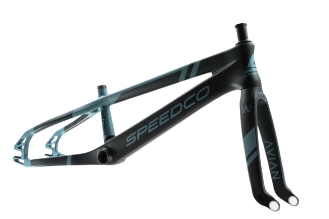 SpeedCo Velox Evo Carbon BMX Race Frame-Matte Blue - 5