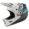 Troy Lee Designs D3 Fiberlite BMX Race Helmet-Silhouette White/Navy