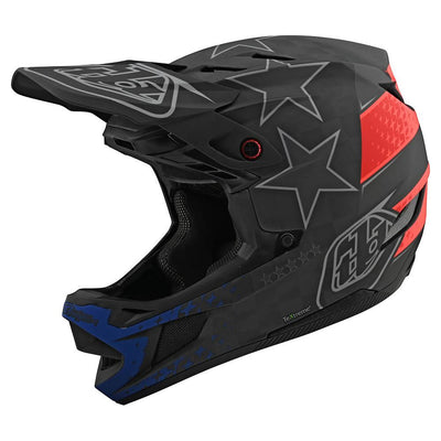 Troy Lee Designs D4 Carbon Freedom 2 MIPS BMX Race Helmet-Black/Red