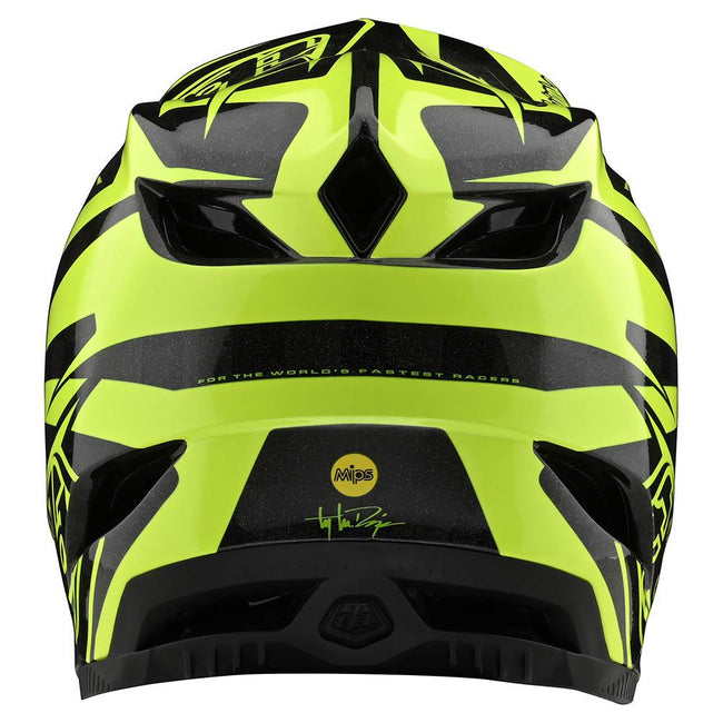 Troy Lee Designs D4 Carbon MIPS BMX Race Helmet-Slash Black/Yellow - 3