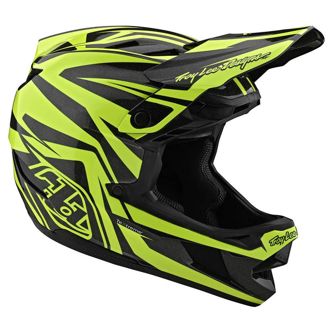 Troy Lee Designs D4 Carbon MIPS BMX Race Helmet-Slash Black/Yellow - 4