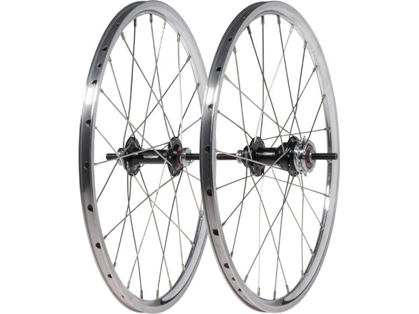 Black Ops Cassette w/Sun M14A Rims Expert Plus BMX Race Wheelset-24H-20x1.50&quot;-Polished - 1