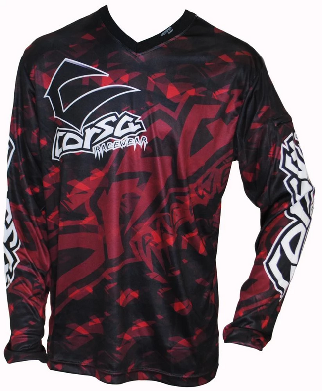 Corsa Unleashed BMX Race Jersey-Red/Black - 3
