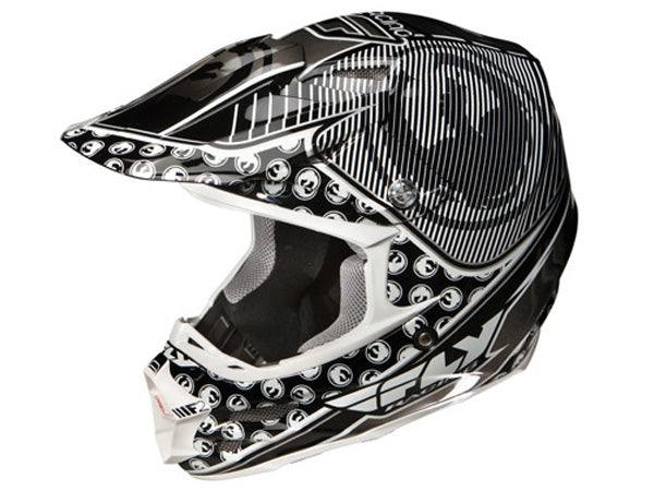 Fly Racing 2012 F2 Helmet-Dragon Ltd Ed black/white-Adult X-Large - 1