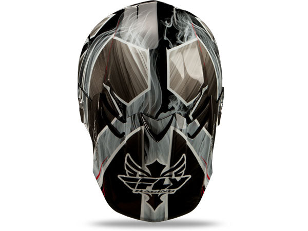 Fly Racing 2013/2014 F2 Carbon Acetylene Helmet-Black/White - 3