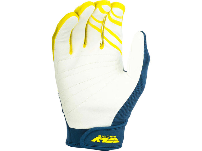 Fly Racing 2019 F-16 BMX Race Gloves-Yellow/White/Navy - 2