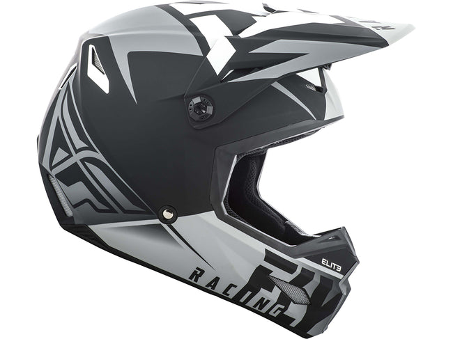 FLY RACING 2019 Elite Vigilant Helmet-Matte Black/Grey - 2