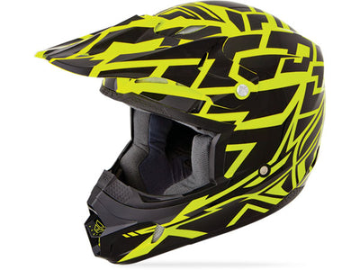 Fly Racing 2014 Kinetic Block Helmet-Black/Hi-Vis Yellow